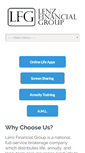 Mobile Screenshot of lenzfinancial.com